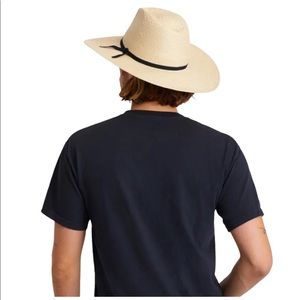 BRIXTON Ashley Unisex Fedora Wide Brim Straw Summer Hat Size OS in Natural